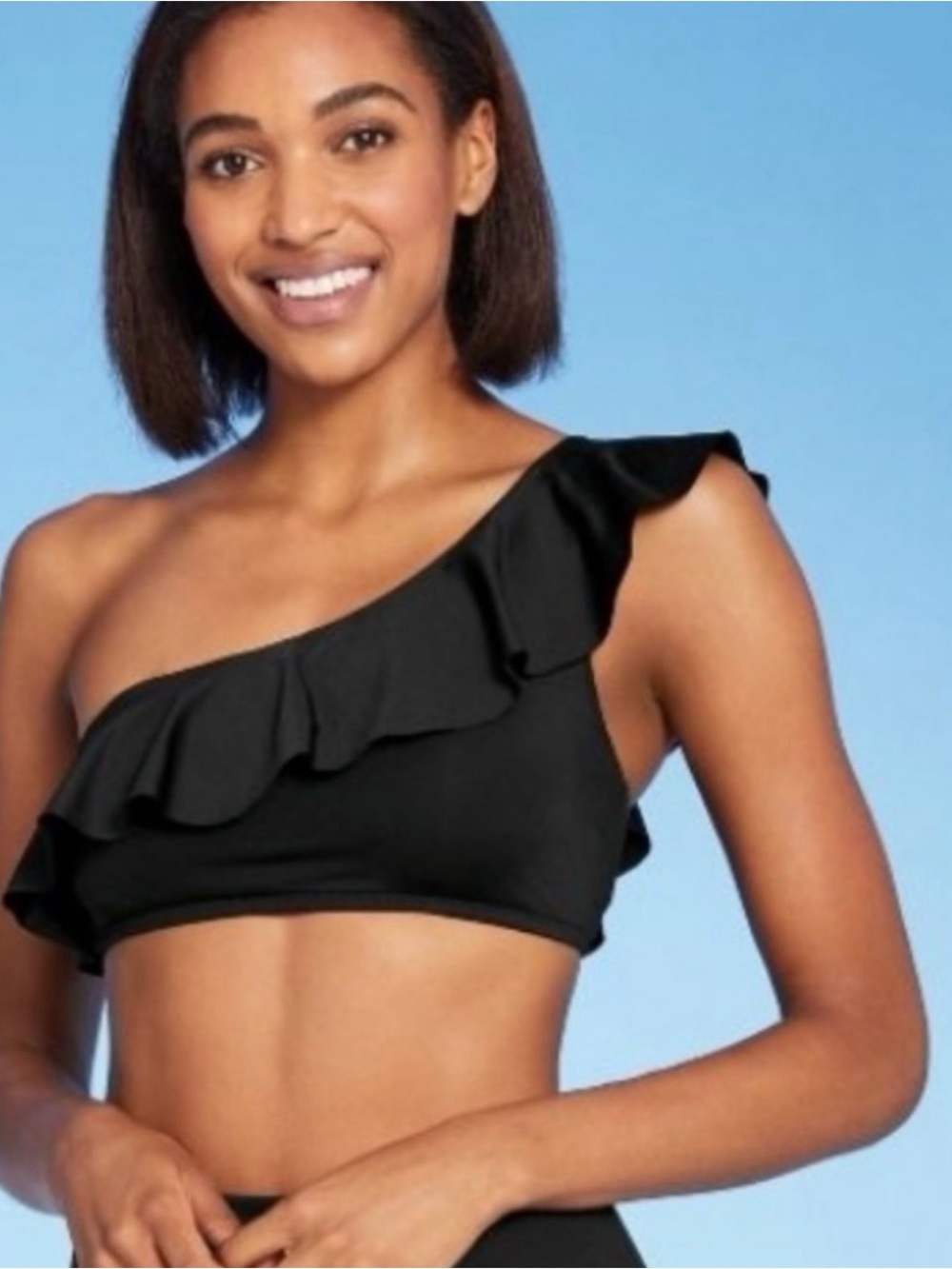 Kona sol one shoulder asymmetrical swim top